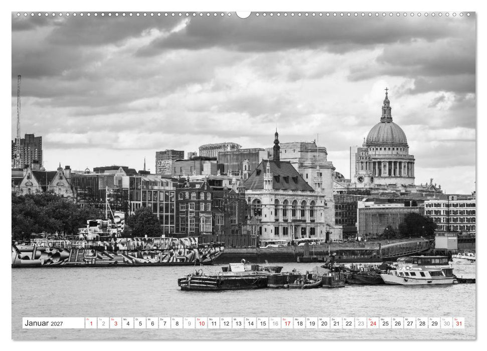 London Stadt an der Themse (CALVENDO Wandkalender 2027)