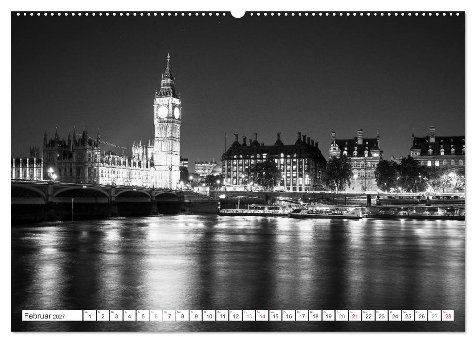 London Stadt an der Themse (CALVENDO Wandkalender 2027)