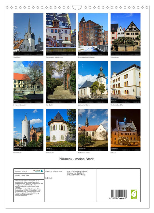 Pößneck - meine Stadt (CALVENDO Wandkalender 2027)