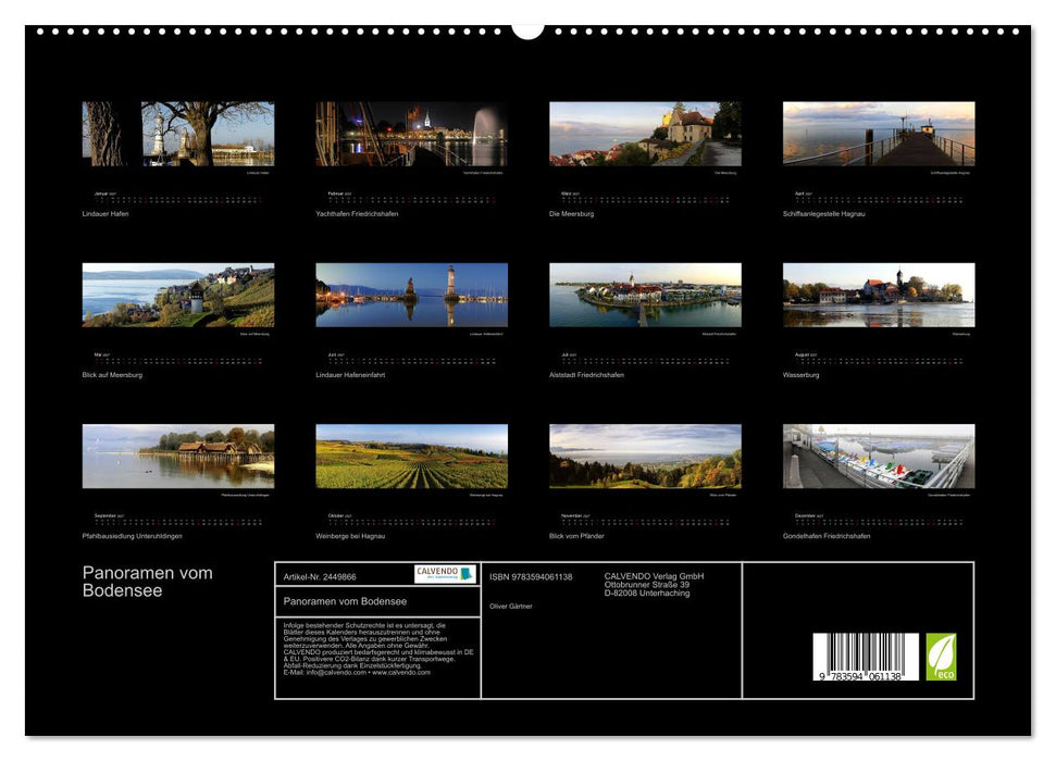 Panoramen vom Bodensee (CALVENDO Premium Wandkalender 2027)