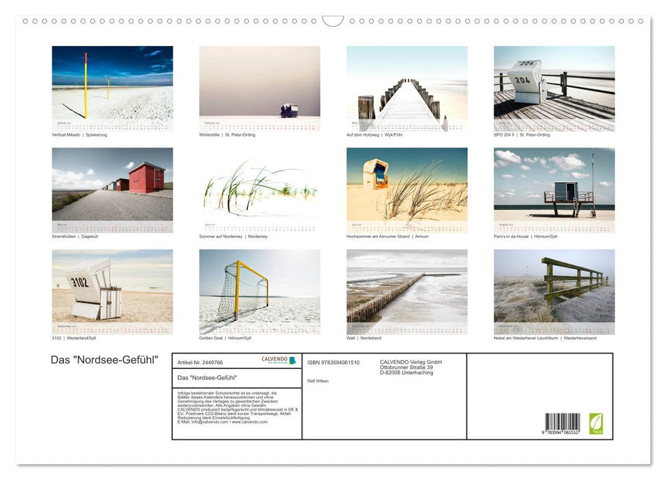 Das "Nordsee-Gefühl" (CALVENDO Wandkalender 2027)