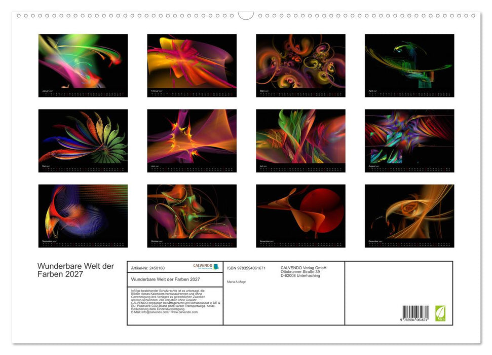 Wunderbare Welt der Farben 2027 (CALVENDO Wandkalender 2027)