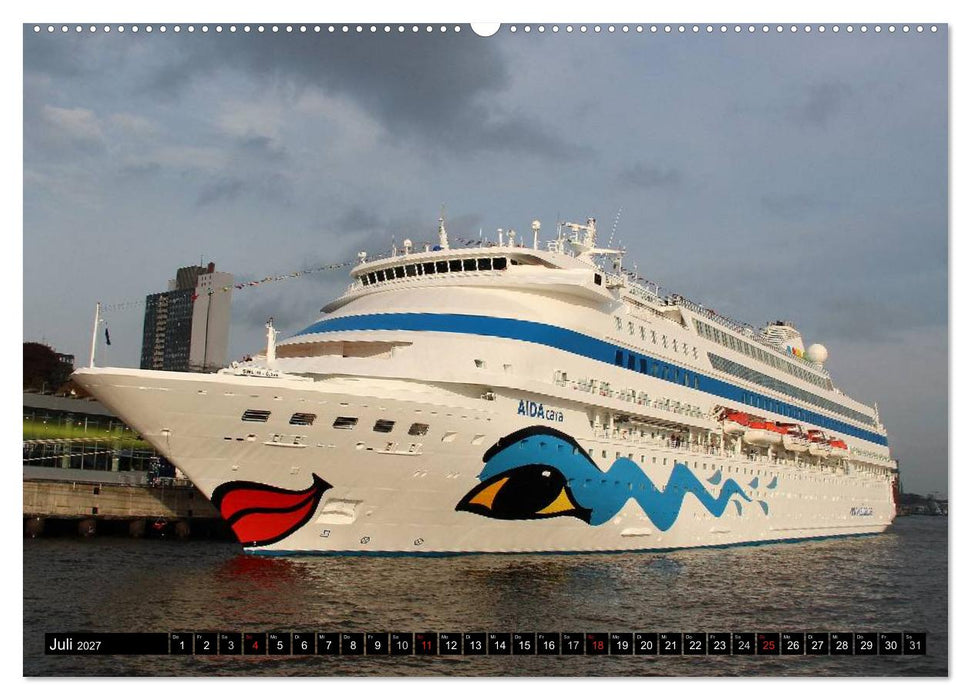 Kreuzfahrtschiffe in Hamburg (CALVENDO Premium Wandkalender 2027)