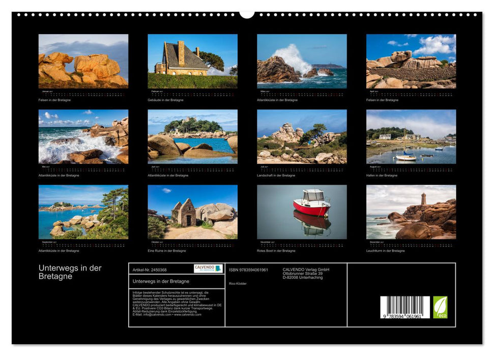 Unterwegs in der Bretagne (CALVENDO Premium Wandkalender 2027)