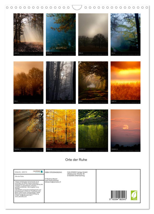 Orte der Ruhe (CALVENDO Wandkalender 2027)