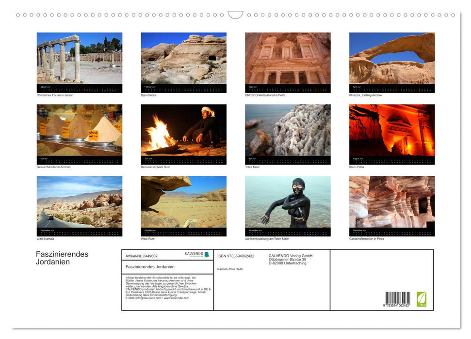 Faszinierendes Jordanien (CALVENDO Wandkalender 2027)