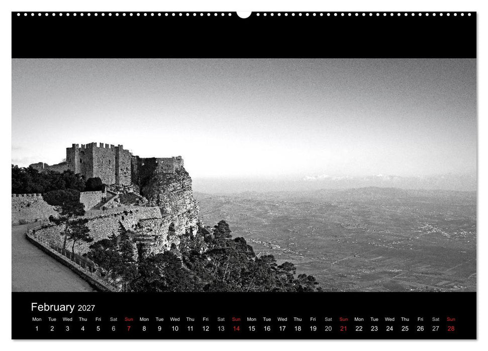 Black and White Sicily (CALVENDO Premium-Calendar 2027)