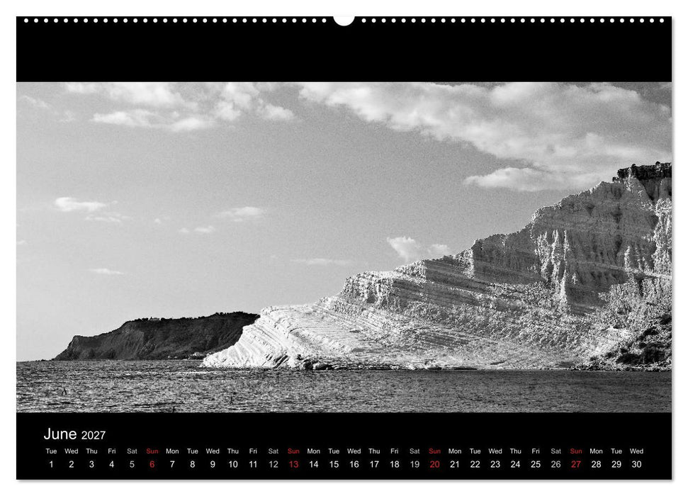 Black and White Sicily (CALVENDO Premium-Calendar 2027)