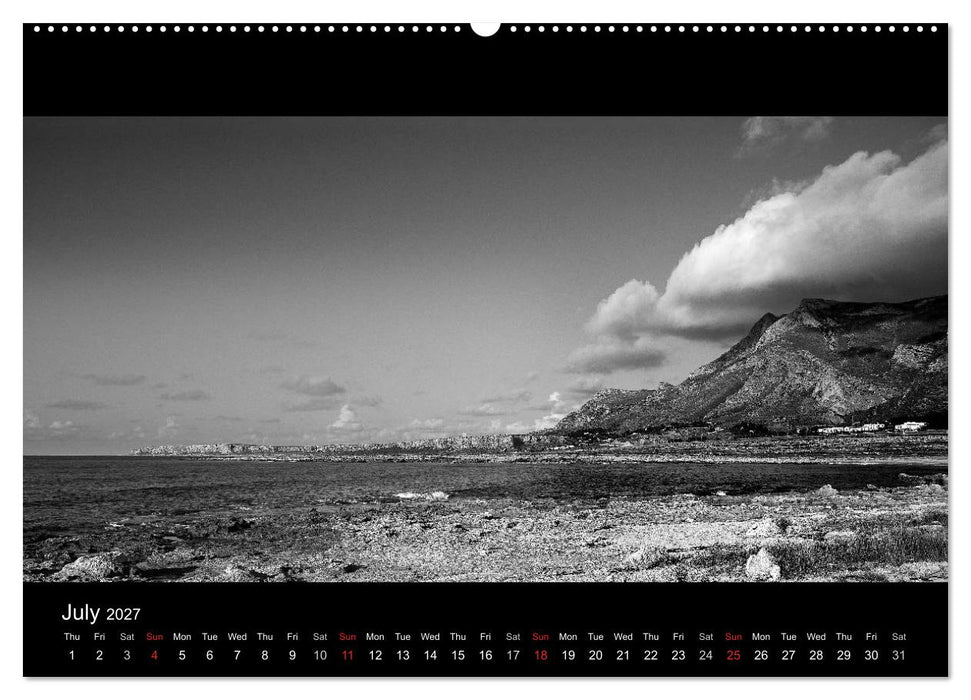 Black and White Sicily (CALVENDO Premium-Calendar 2027)