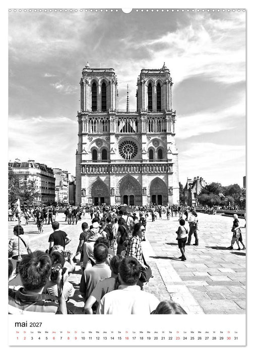 Paris noir blanc (CALVENDO Calendrier supérieur 2027)