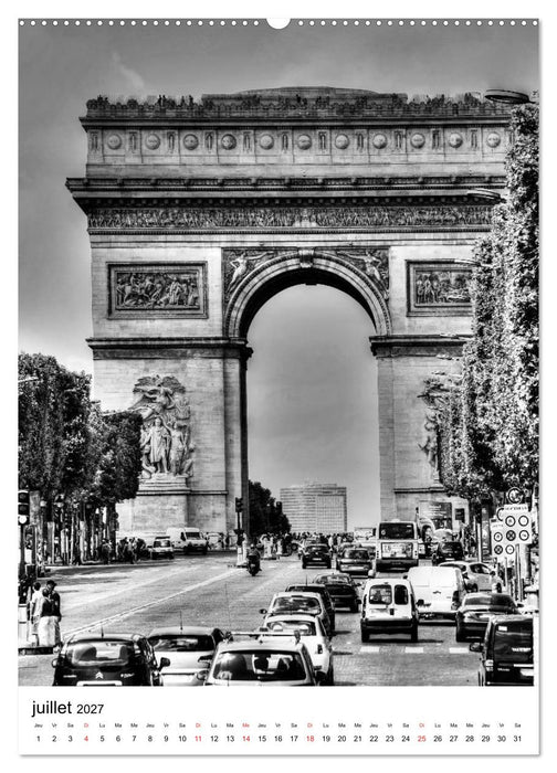 Paris noir blanc (CALVENDO Calendrier supérieur 2027)