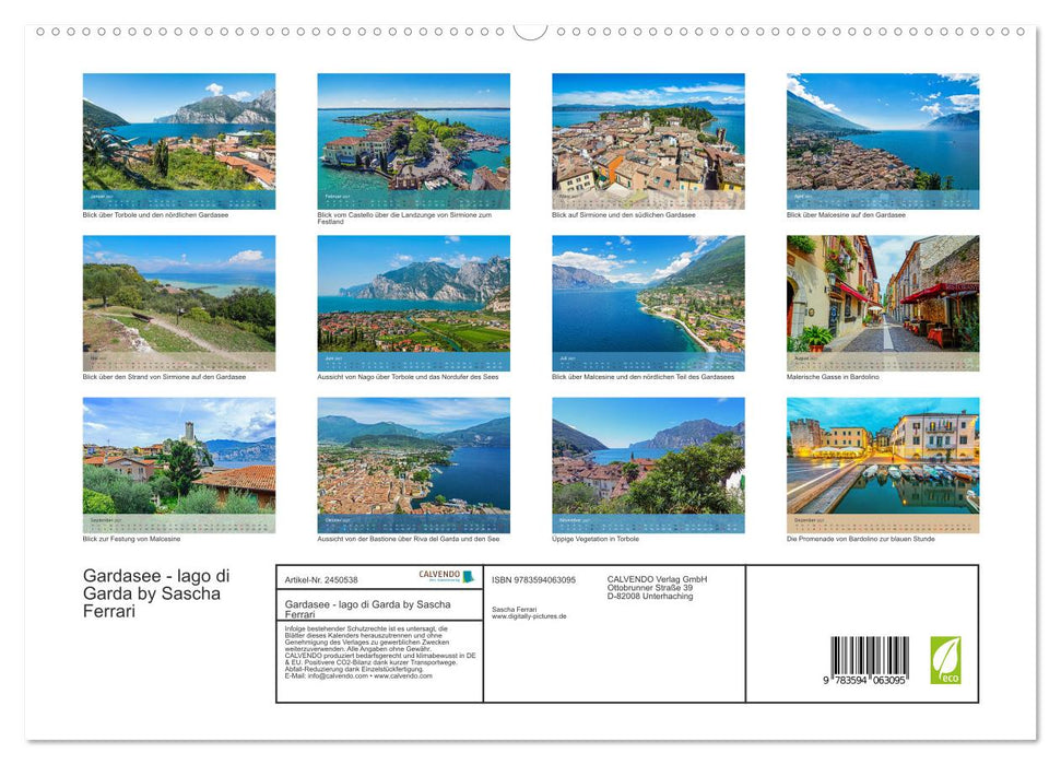 Gardasee - lago di Garda by Sascha Ferrari (CALVENDO Premium Wandkalender 2027)