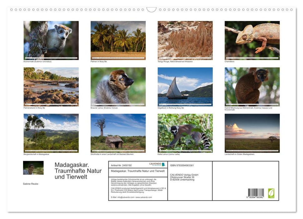 Madagaskar. Traumhafte Natur und Tierwelt (CALVENDO Wandkalender 2027)
