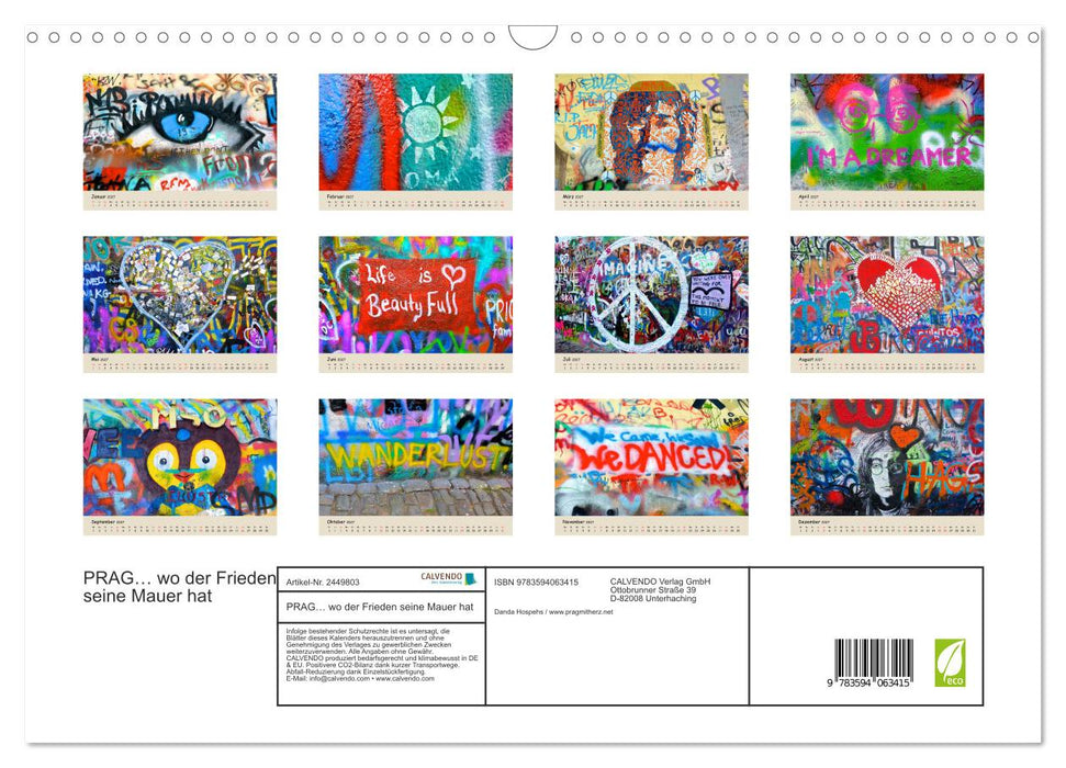 PRAG… wo der Frieden seine Mauer hat (CALVENDO Wandkalender 2027)