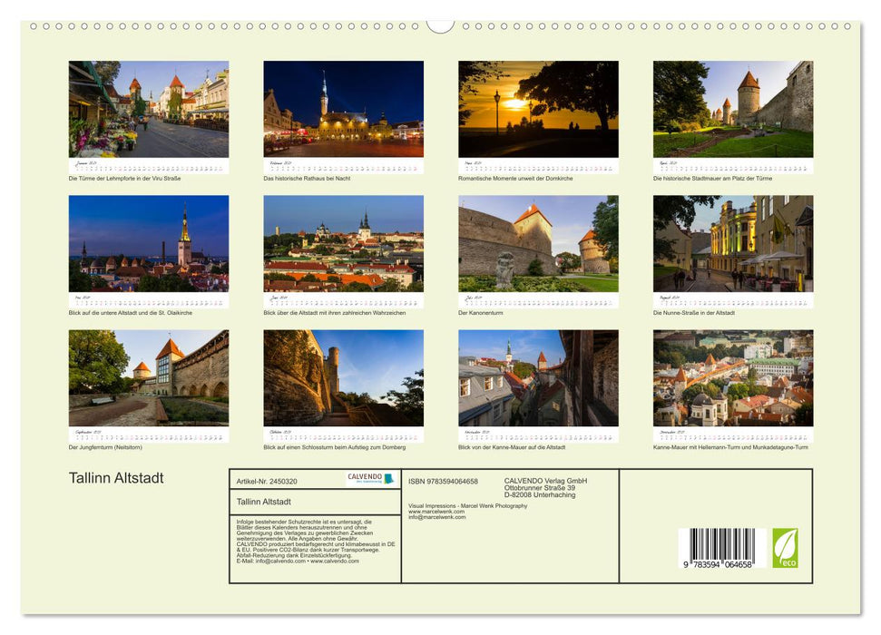 Tallinn Altstadt (CALVENDO Premium Wandkalender 2027)