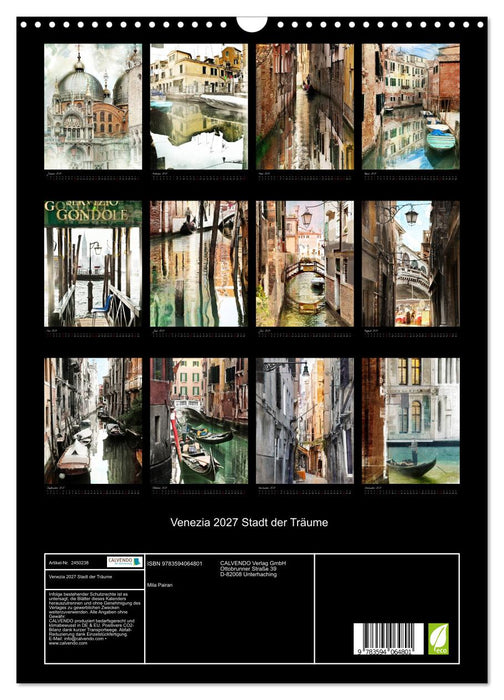 Venezia 2027 Stadt der Träume (CALVENDO Wandkalender 2027)