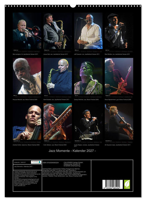 Jazz Momente - Kalender 2027 - (CALVENDO Premium Wandkalender 2027)