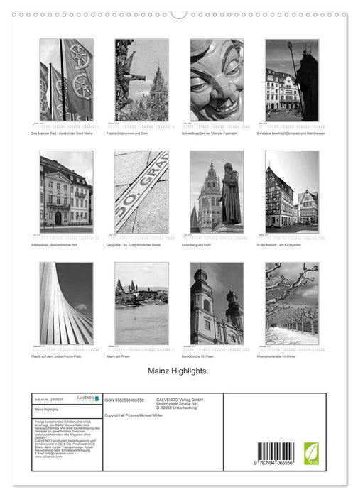 Mainz Highlights (CALVENDO Premium Wandkalender 2027)