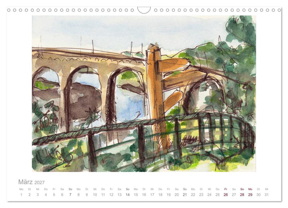 Schottland Reiseskizzen (CALVENDO Wandkalender 2027)