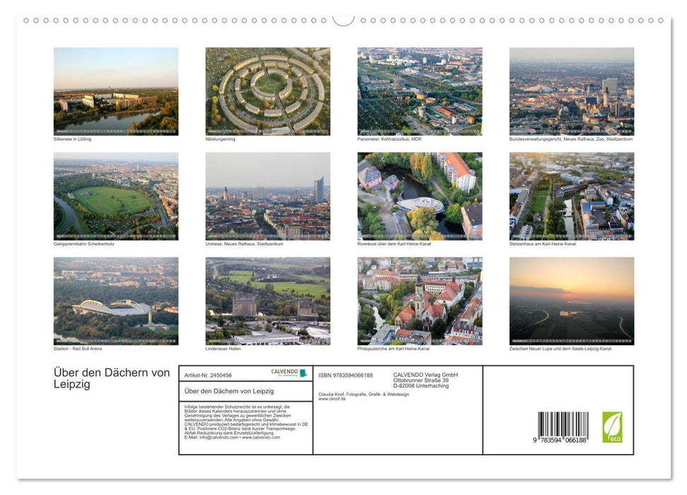 Über den Dächern von Leipzig (CALVENDO Premium Wandkalender 2027)