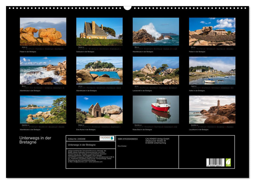 Unterwegs in der Bretagne (CALVENDO Wandkalender 2027)