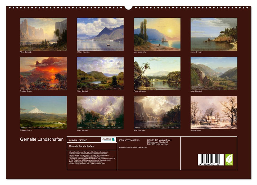 Gemalte Landschaften (CALVENDO Premium Wandkalender 2027)
