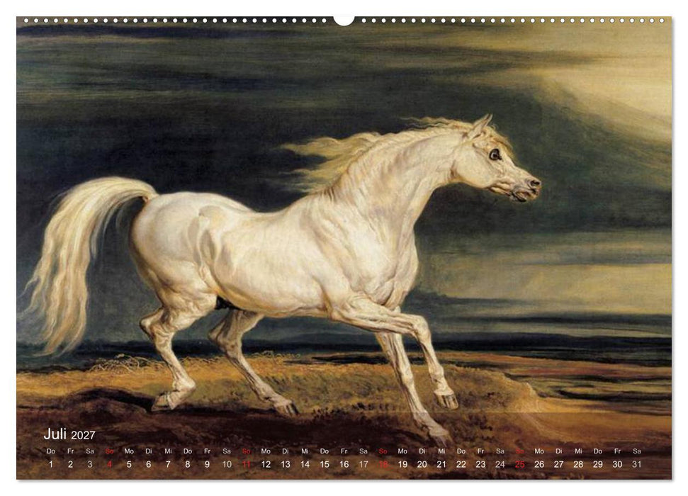 Pferde-Ölgemälde - Die Kunst der alten Meister (CALVENDO Premium Wandkalender 2027)