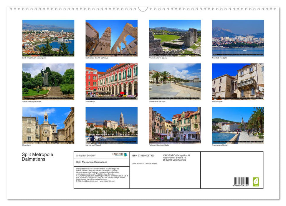 Split Metropole Dalmatiens (CALVENDO Wandkalender 2027)