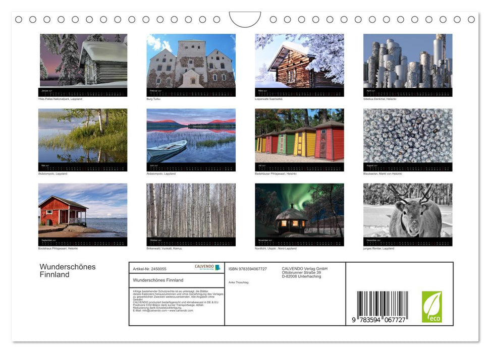 Wunderschönes Finnland (CALVENDO Wandkalender 2027)