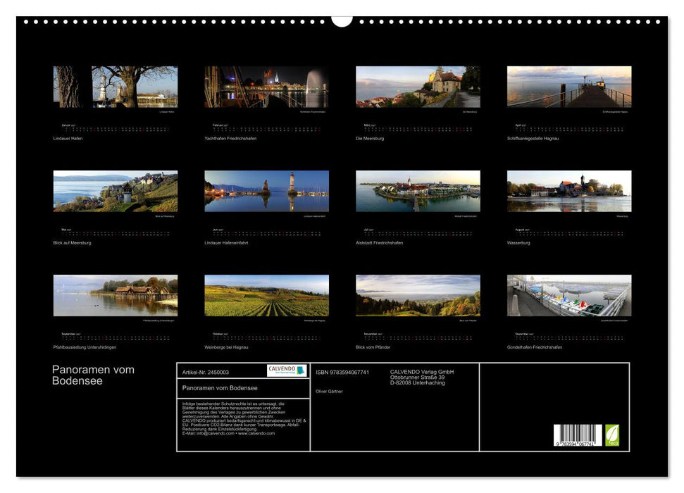 Panoramen vom Bodensee (CALVENDO Wandkalender 2027)