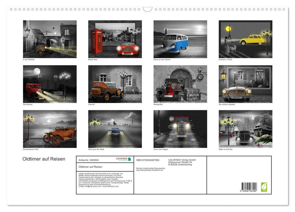 Oldtimer auf Reisen (CALVENDO Wandkalender 2027)