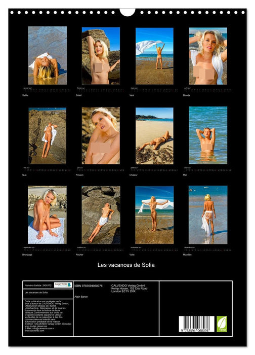 Les vacances de Sofia (CALVENDO Calendrier mensuel 2027)