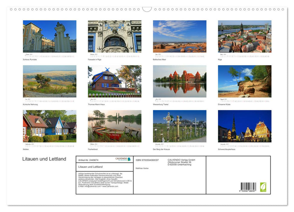 Litauen und Lettland (CALVENDO Wandkalender 2027)