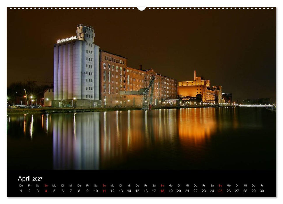 Duisburg Nachtmomente 2027 (CALVENDO Wandkalender 2027)