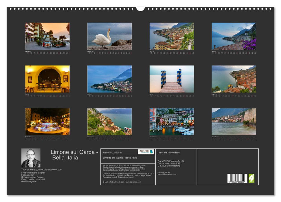 Limone sul Garda - Bella Italia (CALVENDO Wandkalender 2027)