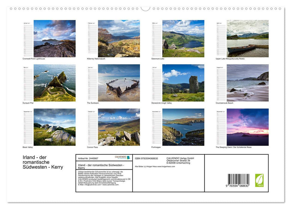 Irland - der romantische Südwesten - Kerry (CALVENDO Premium Wandkalender 2027)