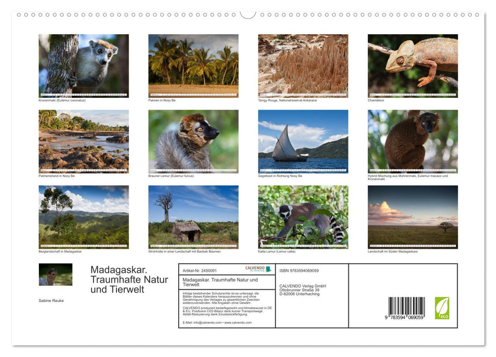 Madagaskar. Traumhafte Natur und Tierwelt (CALVENDO Premium Wandkalender 2027)