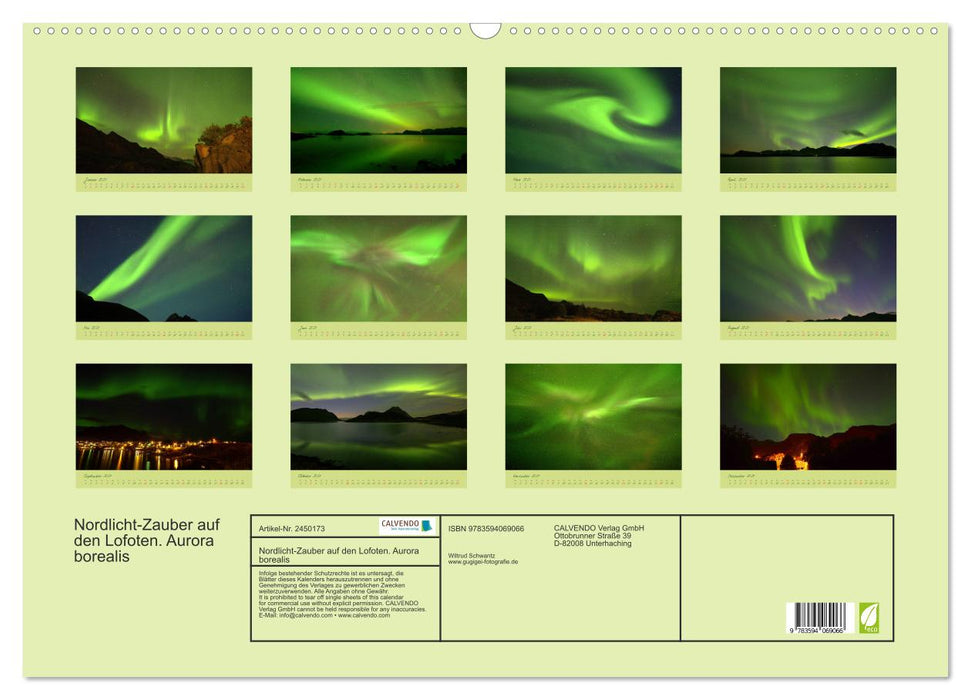 Nordlicht-Zauber auf den Lofoten. Aurora borealis (CALVENDO Wandkalender 2027)