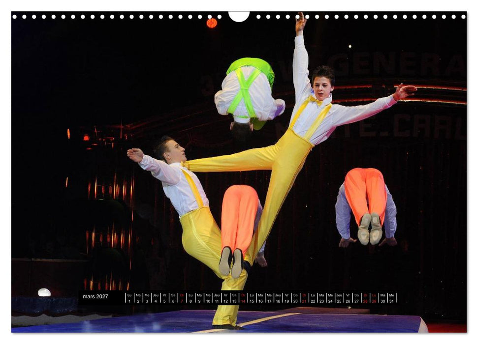 Les cadets du cirque à Monaco (CALVENDO Calendrier mensuel 2027)