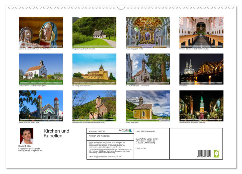 Kirchen und Kapellen (CALVENDO Wandkalender 2027)