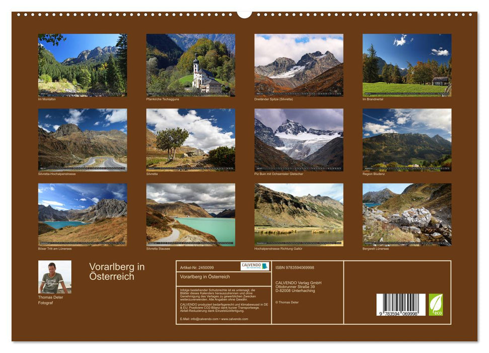 Vorarlberg in Österreich (CALVENDO Premium Wandkalender 2027)