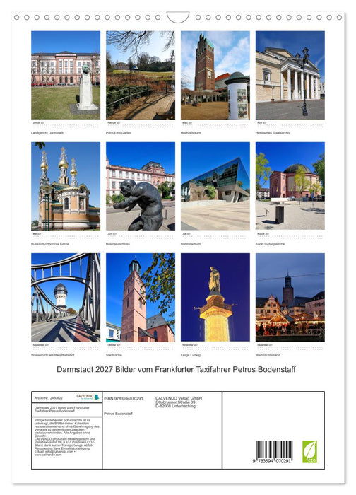 Darmstadt 2027 Bilder vom Frankfurter Taxifahrer Petrus Bodenstaff (CALVENDO Wandkalender 2027)
