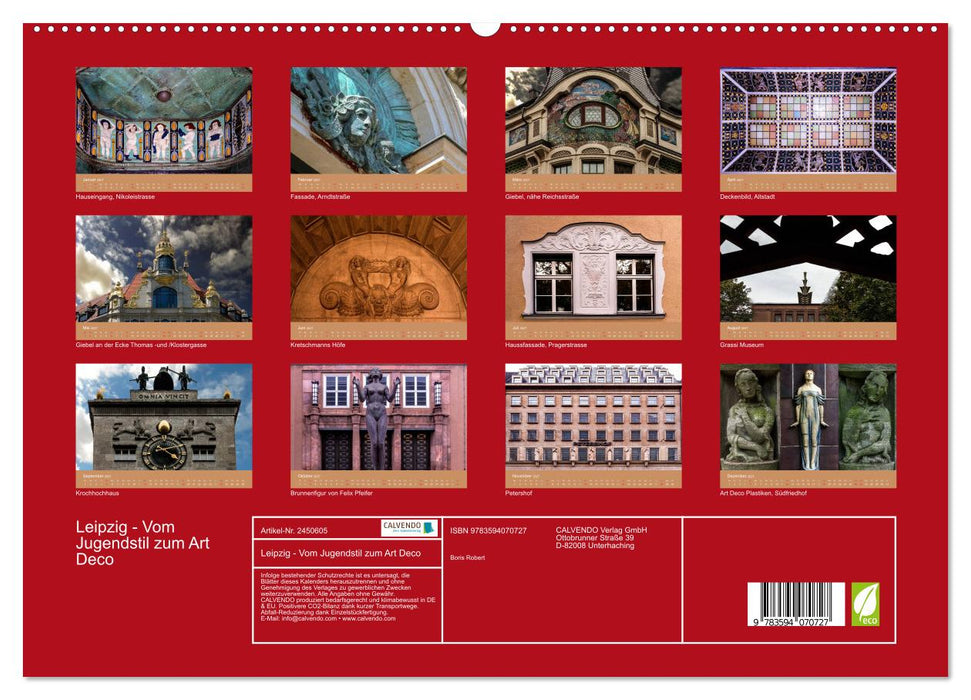 Leipzig - Vom Jugendstil zum Art Deco (CALVENDO Premium Wandkalender 2027)