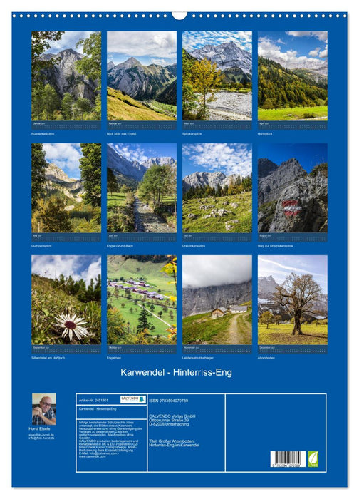 Karwendel - Hinterriss-Eng (CALVENDO Wandkalender 2027)