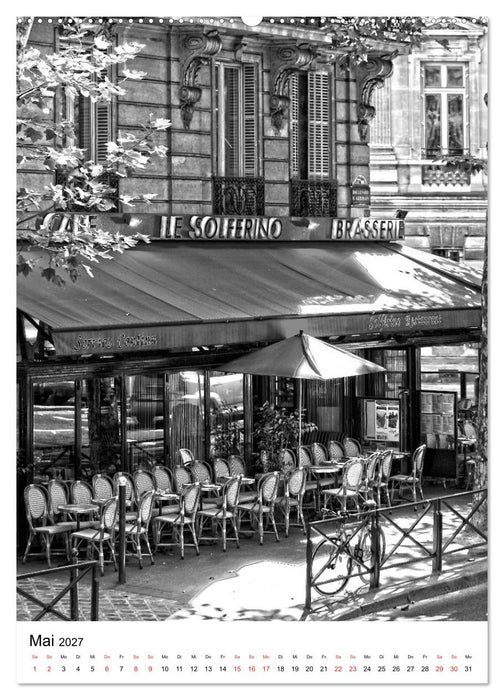 Paris schwarz weiß 2027 (CALVENDO Premium Wandkalender 2027)