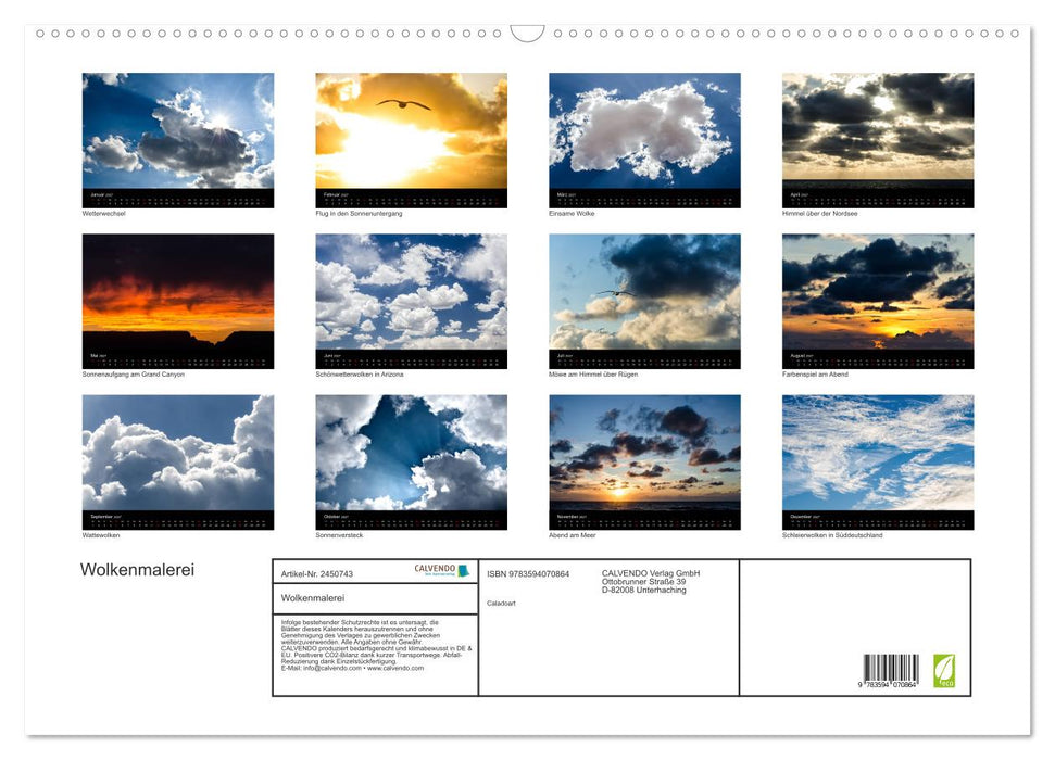 Wolkenmalerei (CALVENDO Wandkalender 2027)