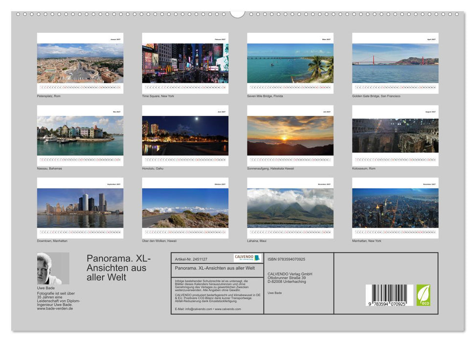Panorama. XL-Ansichten aus aller Welt (CALVENDO Premium Wandkalender 2027)