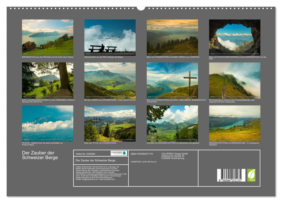 Der Zauber der Schweizer Berge (CALVENDO Premium Wandkalender 2027)