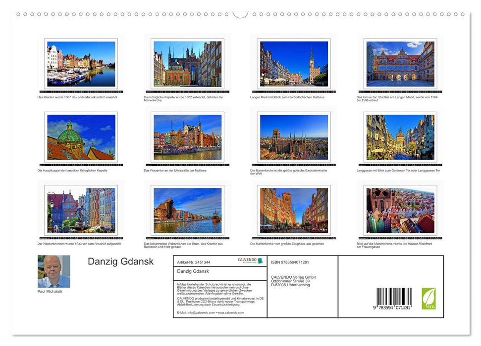 Danzig Gdansk (CALVENDO Premium Wandkalender 2027)