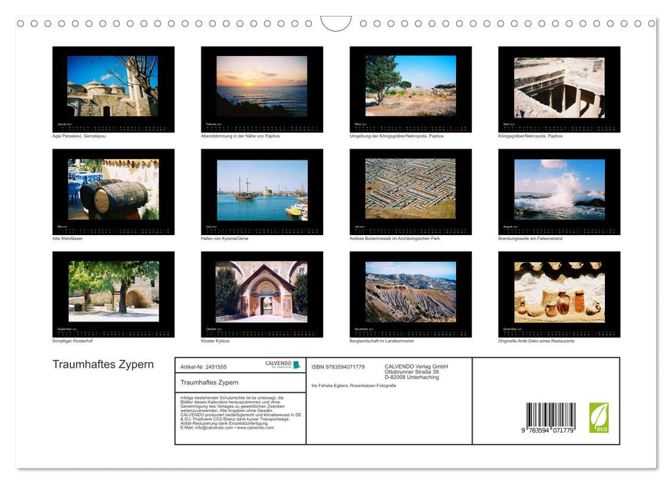 Traumhaftes Zypern (CALVENDO Wandkalender 2027)